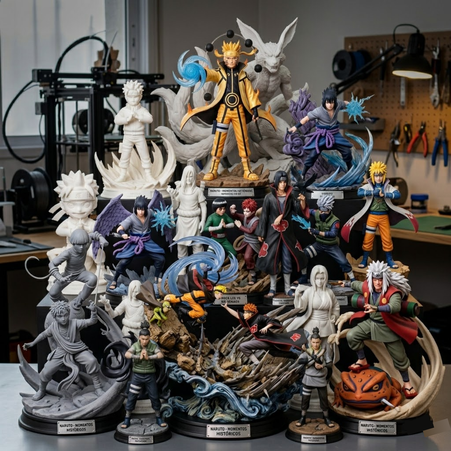 Pack 200 Arquivos STL Naruto Para Impressão 3d